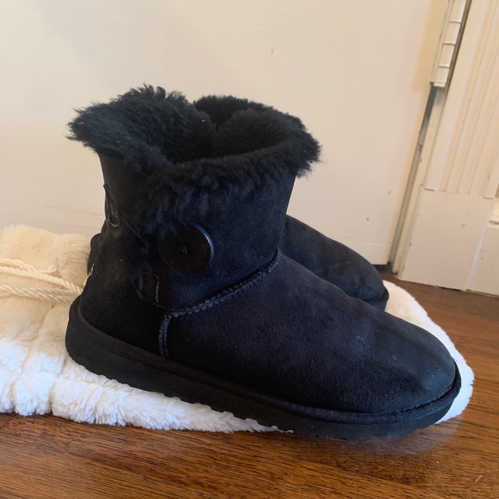 Ugg Mini Bailey Button Genuine Shearling Boot - image 3
